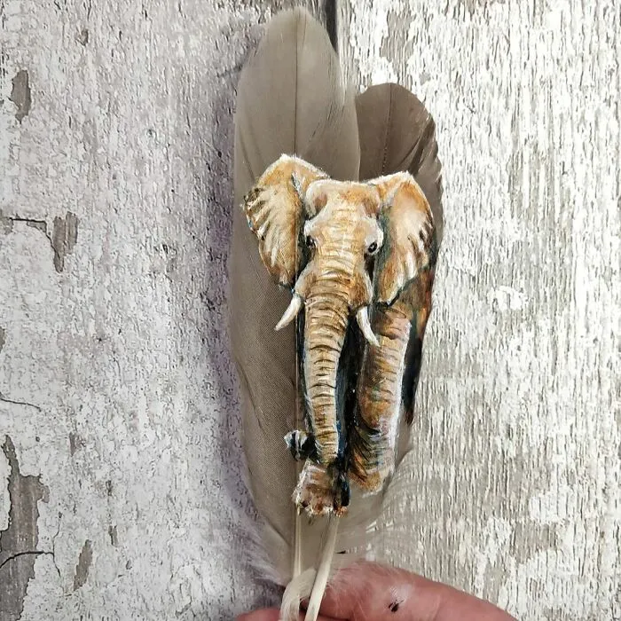 I’m Surviving Lockdown By Painting On Feathers (30 New Pics)