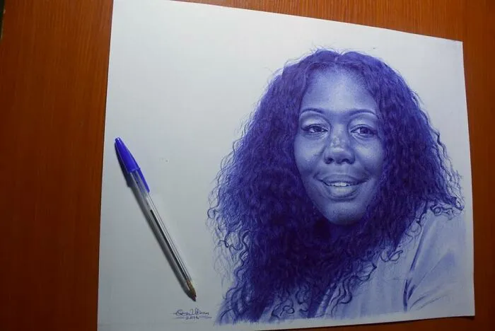 38 Incredible Ballpoint Pen Portraits By Oscar Ukonu Look Like Photos