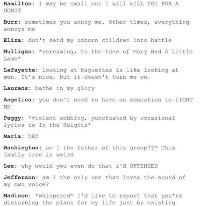 Hamilton As Random Quotes