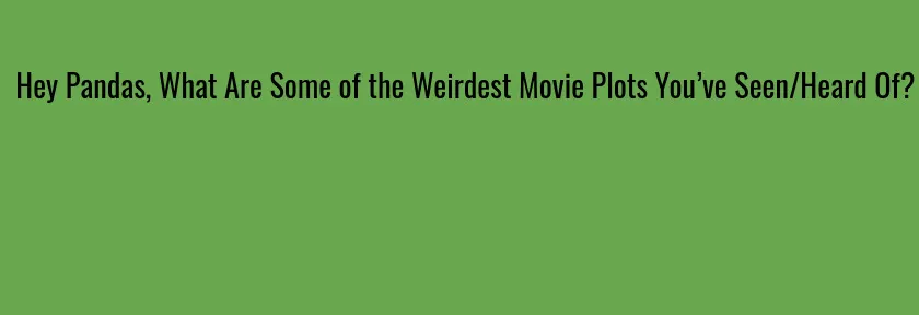 Hey Pandas, What Are Some Of The Weirdest Movie Plots You've Seen/Heard Of?