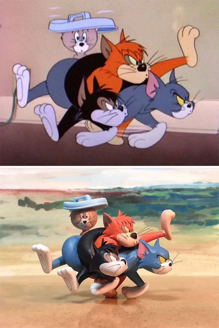 Japanese Artist Turns Tom And Jerry's Most Unfortunate Moments Into Sculptures, And The Result Is Hilarious (23 New Pics)