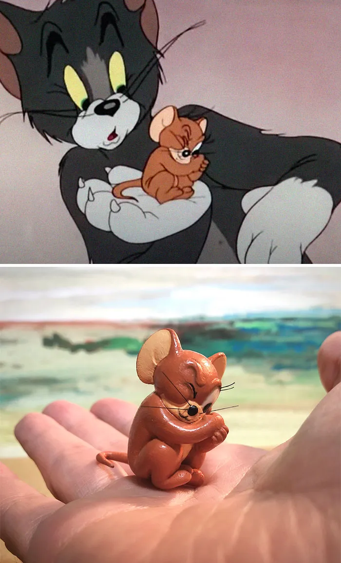 Japanese Artist Turns Tom And Jerry's Most Unfortunate Moments Into Sculptures, And The Result Is Hilarious (23 New Pics)
