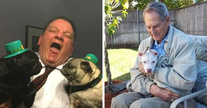 35 Of The Best Entries To The "GrandPawrents" Challenge In Which People Share Pics Of Parents With Their Pets