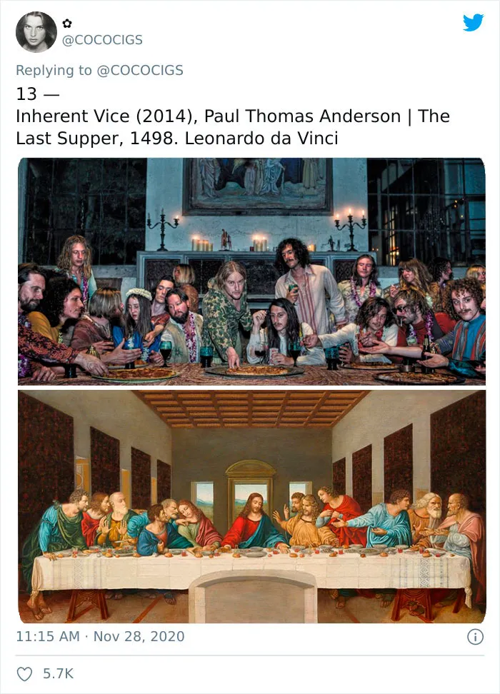 People Believe They've Noticed Art References In Popular Movies, Share 30 Side-By-Side Pics On Twitter