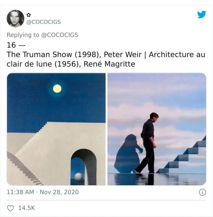 People Believe They've Noticed Art References In Popular Movies, Share 30 Side-By-Side Pics On Twitter