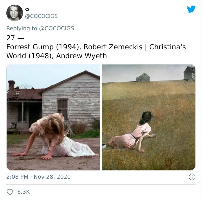 People Believe They've Noticed Art References In Popular Movies, Share 30 Side-By-Side Pics On Twitter