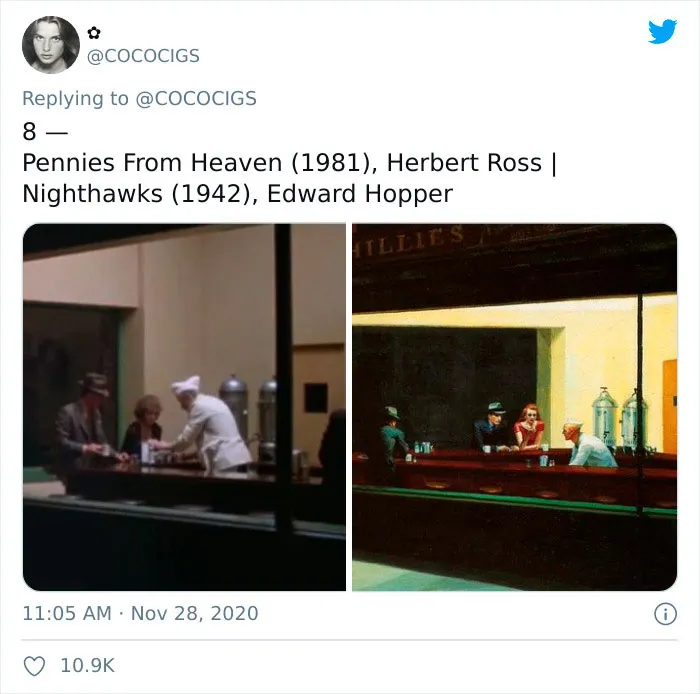 People Believe They've Noticed Art References In Popular Movies, Share 30 Side-By-Side Pics On Twitter