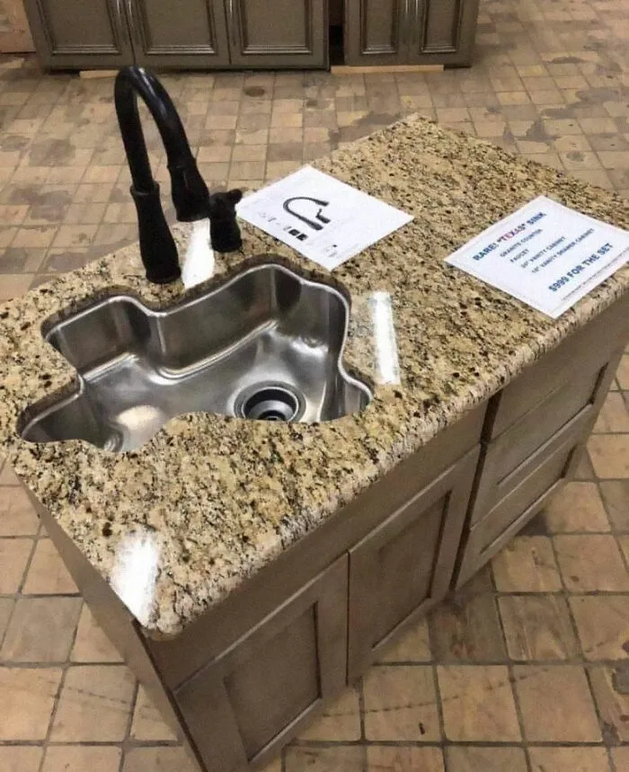 Lavabo en forma de Texas