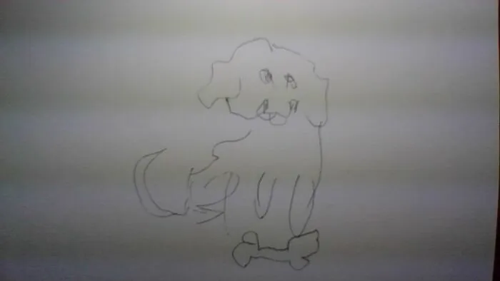 I Decided To Do It With My Eyes Closed To Make It "Interesting." My Roommate Was Laughing His Head Off The Entire Time. When I Opened My Eyes, I Saw This Cursed Thing. I Promise Can Draw Better In Real Life...