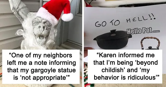 "Karen" Keeps Leaving Notes Complaining About Woman's Decorations, Woman Responds By Adding Even More