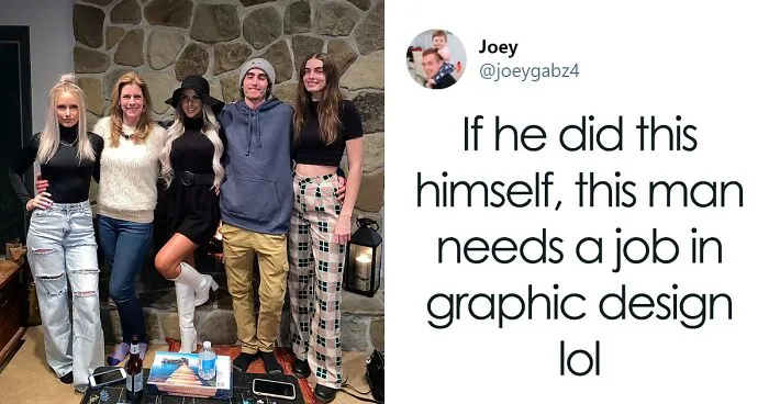890K People On Twitter Are Cracking Up At This Dad Who Decided To Photoshop His Ex-Wife Out Of A Family Pic Before Posting It