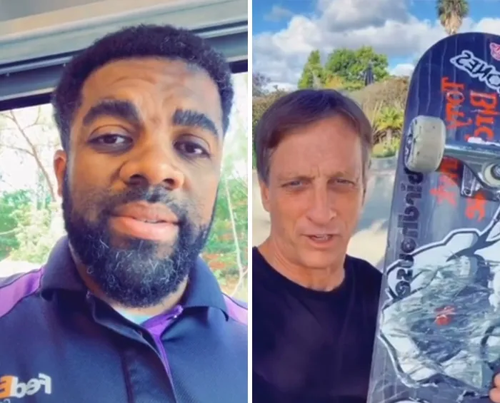 When You're A Kid And You Ask A FedEx Courier To Bring Your Skateboard To Tony Hawk, And He Does, And Then Tony Decides To Send One Of His Back