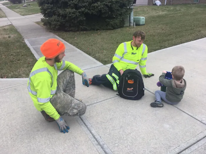When The Neighborhood Garbage Collectors Show Some Love For A Boy And Get Him A Swag Bag With A Garbage Truck