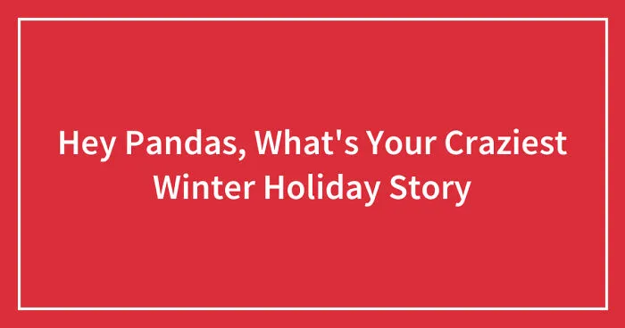 Hey Pandas, What's Your Craziest Winter Holiday Story (Close)