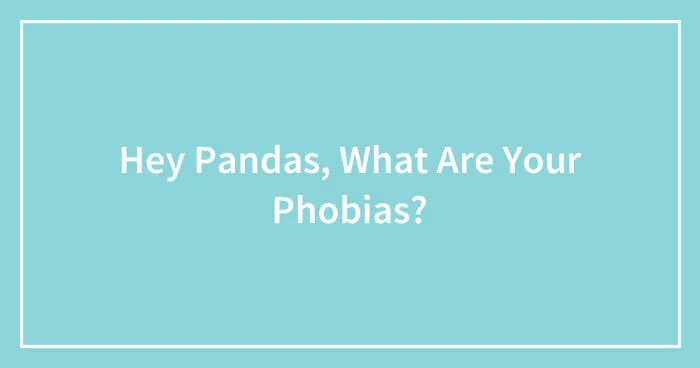 Hey Pandas, What Are Your Phobias? (Closed)