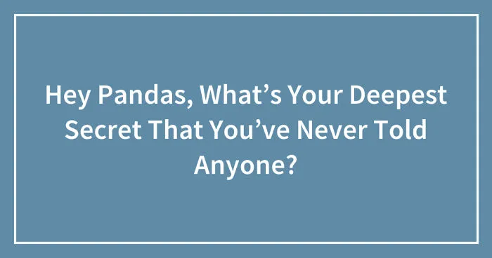 Hey Pandas, What’s Your Deepest Secret That You’ve Never Told Anyone? (Closed)