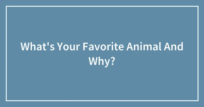 What's Your Favorite Animal And Why? (Closed)