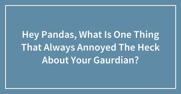 Hey Pandas, What Is One Thing That Always Annoyed The Heck About Your Gaurdian?