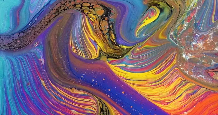 My Acrylic Swipe Over Straight Pour Acrylic Painting
