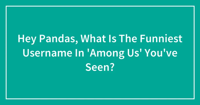 Hey Pandas, What Is The Funniest Username In 'Among Us' You've Seen?