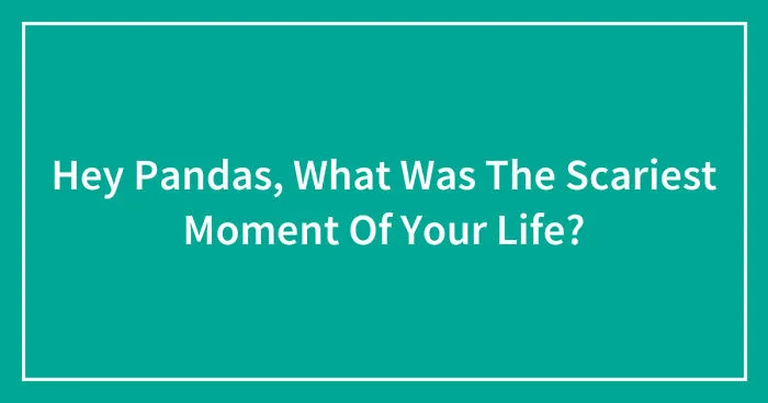 Hey Pandas, What Was The Scariest Moment Of Your Life? (Closed)
