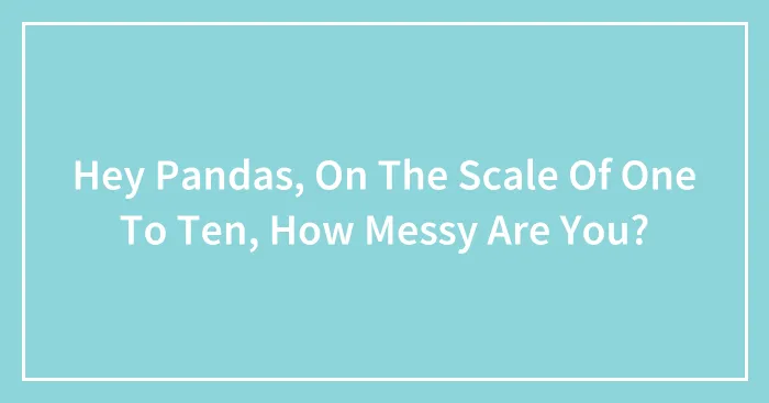 Hey Pandas, On The Scale Of One To Ten, How Messy Are You?