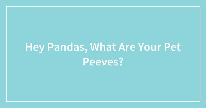 Hey Pandas, What Are Your Pet Peeves? (Closed)