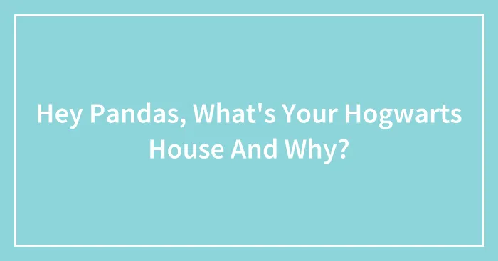 Hey Pandas, What's Your Hogwarts House And Why?