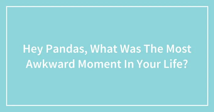 Hey Pandas, What Was The Most Awkward Moment In Your Life? (Closed)