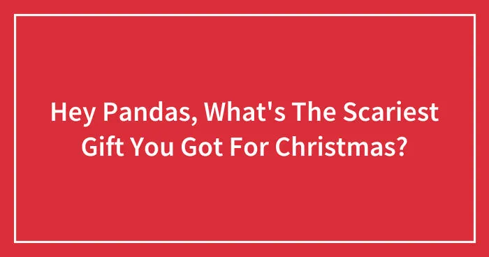 Hey Pandas, What's The Scariest Gift You Got For Christmas? (Closed)