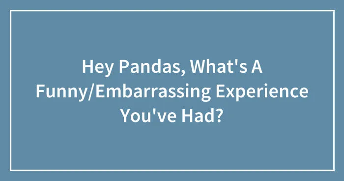 Hey Pandas, What's A Funny/Embarrassing Experience You've Had? (Closed)