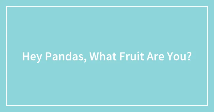 Hey Pandas, What Fruit Are You?