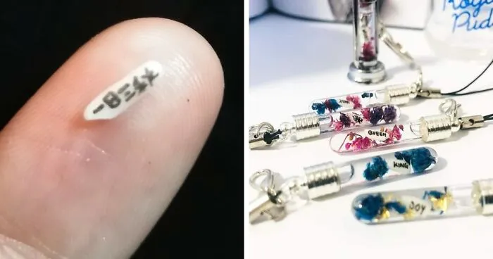 I Write On Rice Grains And Turn Them Into Floral Charms