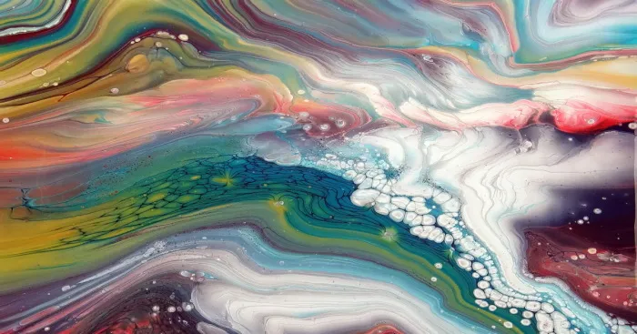 Dream: My Acrylic Straight Pour & Card Swipe Painting