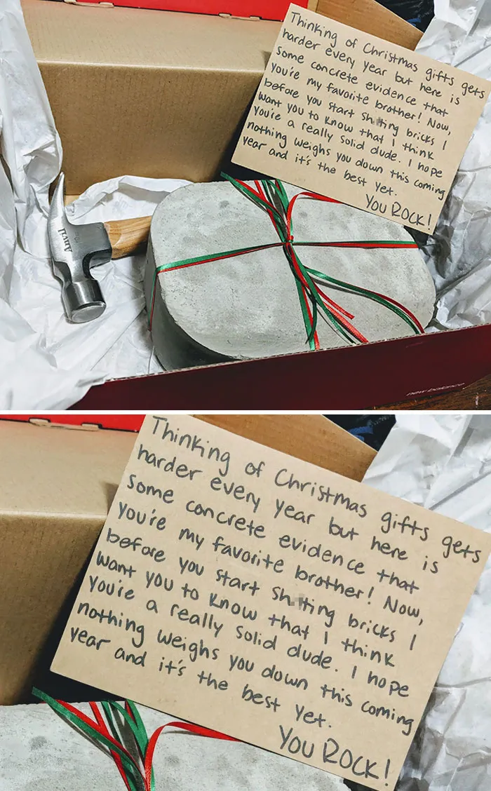 I Wrapped My Brother's Present In The Cement
