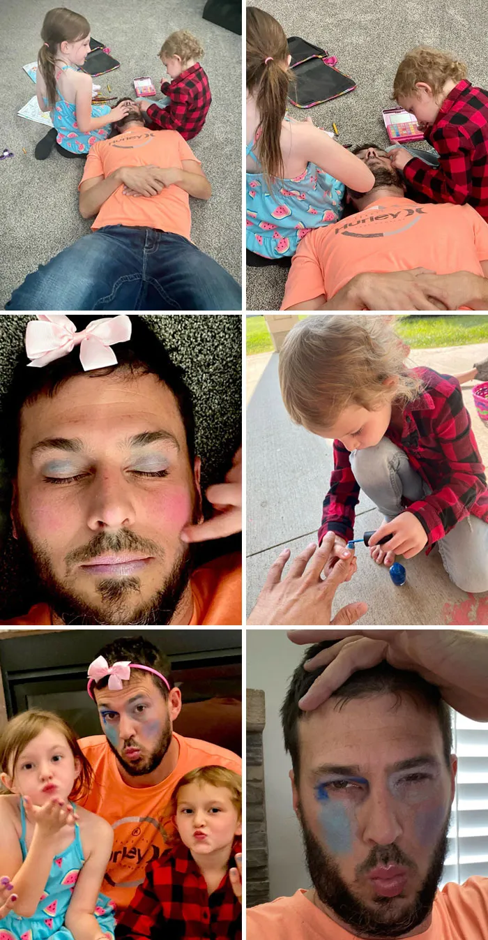 Oh Boy. My Girls Said It’s Time For Another Makeover. So When Little Girls Tell You To Sit Down And Hold Still That’s What You Do