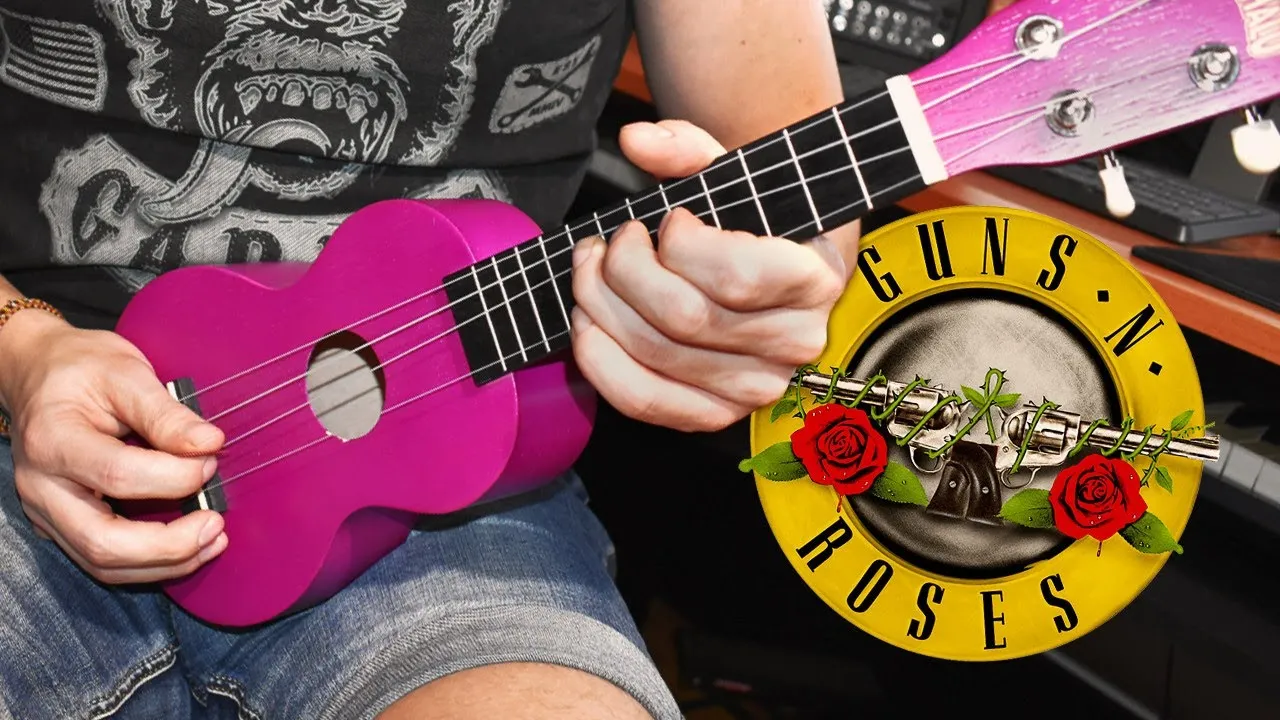 I Made 'Sweet Child O' Mine' Cover By Famous Guns N' Roses Using Only Child Instruments. Guitar Solo Included.