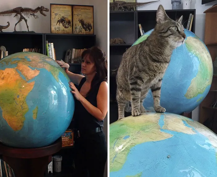I Create Large Earth Globes From Gypsum And Natural Pigments (16 Pics)