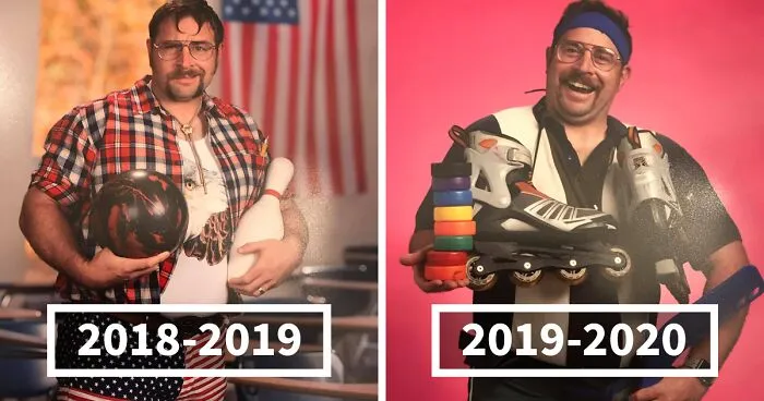 Awesome PE Teacher Decides To Take Hilarious School Photos Each Year Since 2014 And People Love It