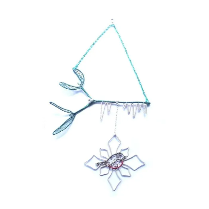 Wire Wrapped Mistletoe Decoration