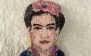 Handfelted Portrait - Frida Kahlo