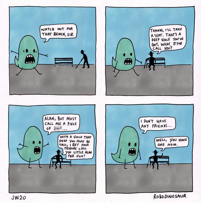 I Make Comics About A Misunderstood Monster That Nobody Likes, So He Sometimes Loses It (10 Pics)