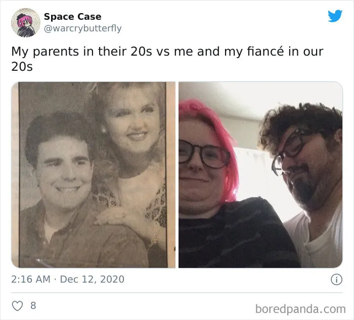 Mis padres a los 20tantos VS mi prometido y yo a los 20tantos