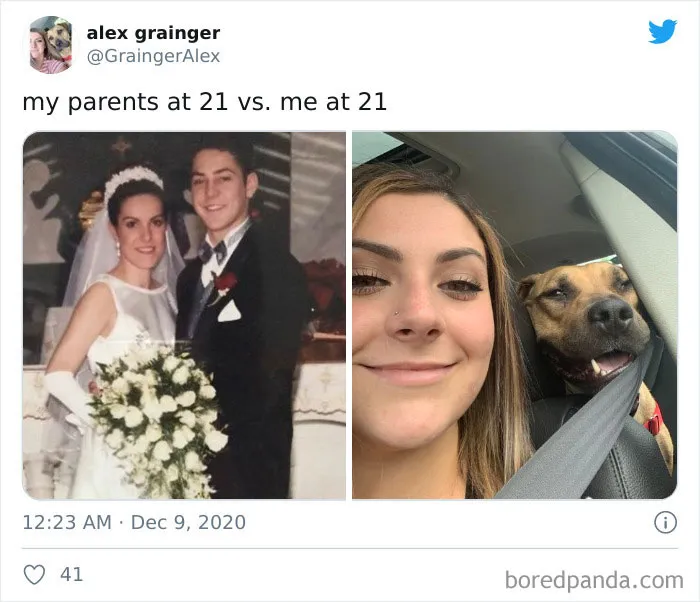 Mis padres a los 21 VS Yo a los 21