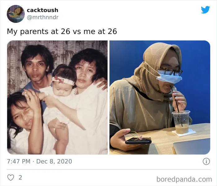 Mis padres a los 26 VS Yo a los 26