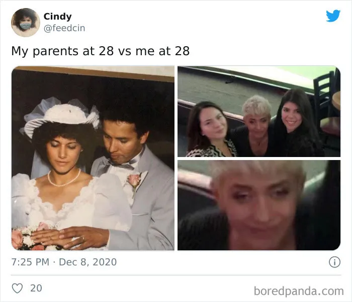 Mis padres a los 28 VS Yo a los 28