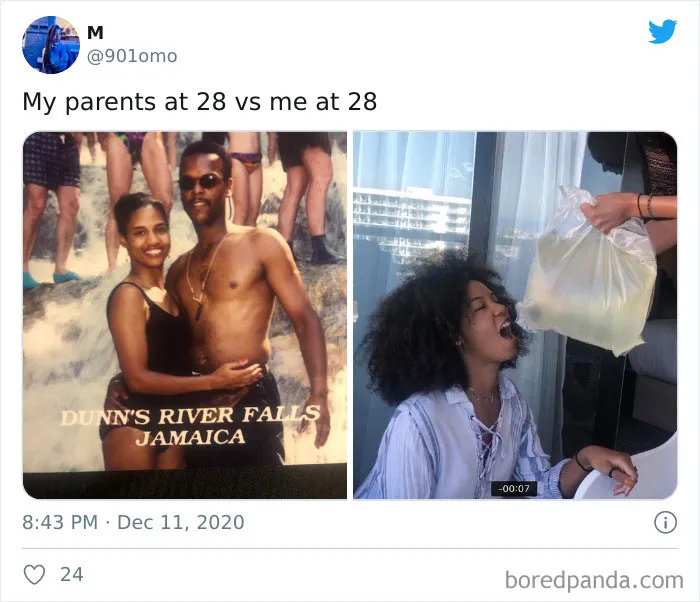Mis padres a los 28 VS Yo a los 28