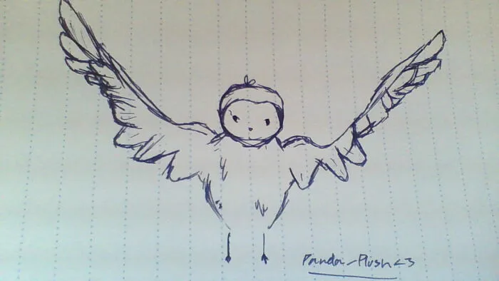 Here's My Owl. Sorry It's So Rushed And Weird, I've Never Drawn One Before