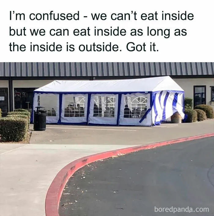 30 Photos Of "Outdoor Dining" That Don't Look Right At All