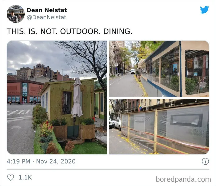 30 Photos Of "Outdoor Dining" That Don't Look Right At All